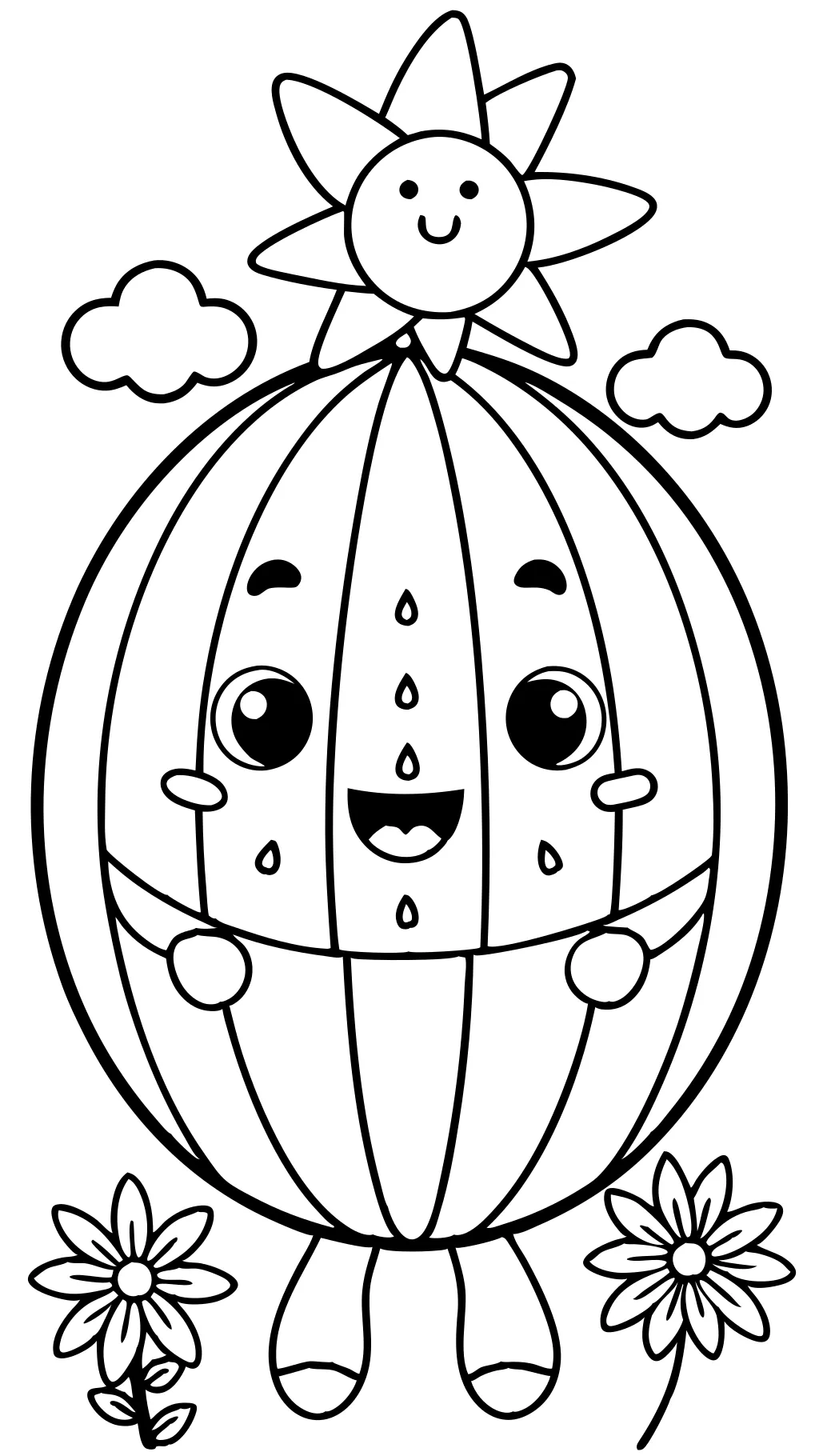 cute watermelon coloring pages